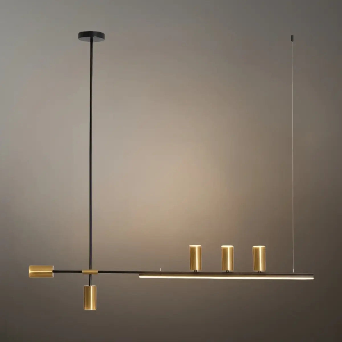 Contemporary Ceiling Light — Metal & Acrylic with Gold or Black