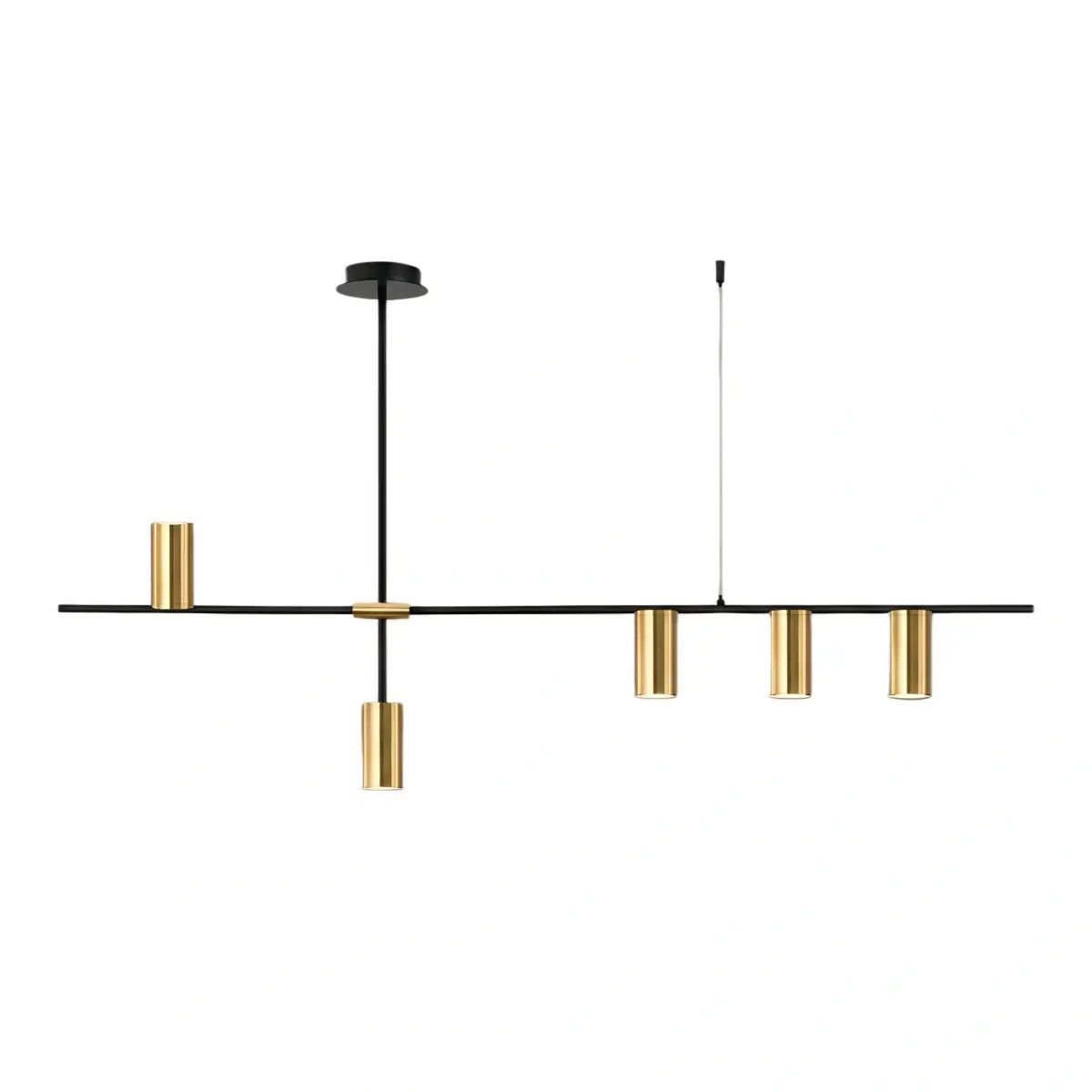 Contemporary Ceiling Light — Metal & Acrylic with Gold or Black