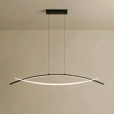 Vivara Minimalist Pendant Light -- Aluminum & Acrylic Black/White