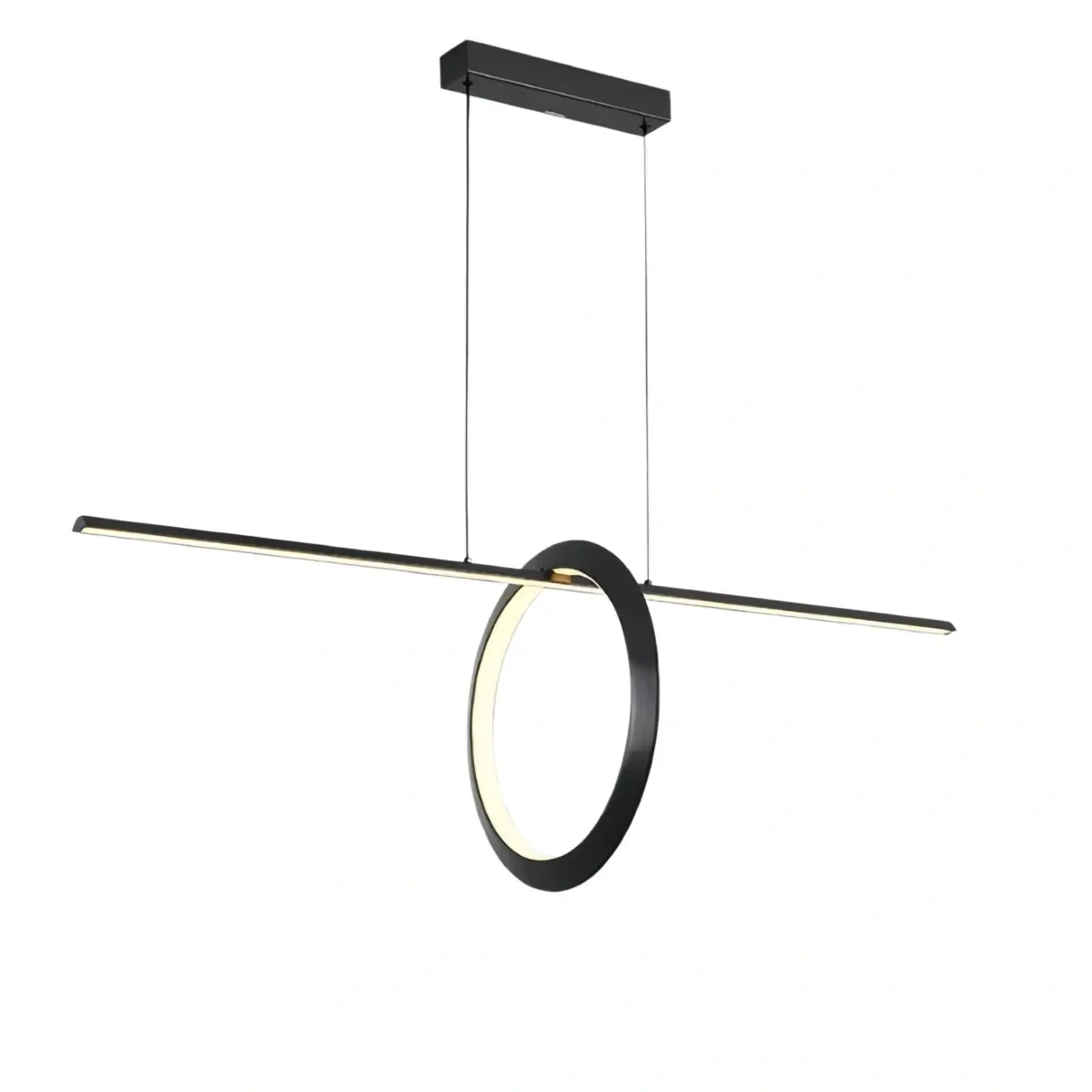 Minimalist Pendant Light — Metal & Silica Gel with Black & White 