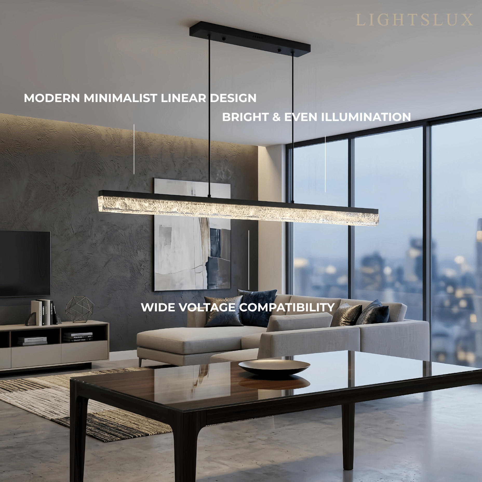 Vivara Minimalist Linear Pendant Light 