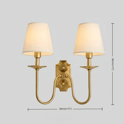 Excelis  Lunara Classic Brass Wall Lamp 
