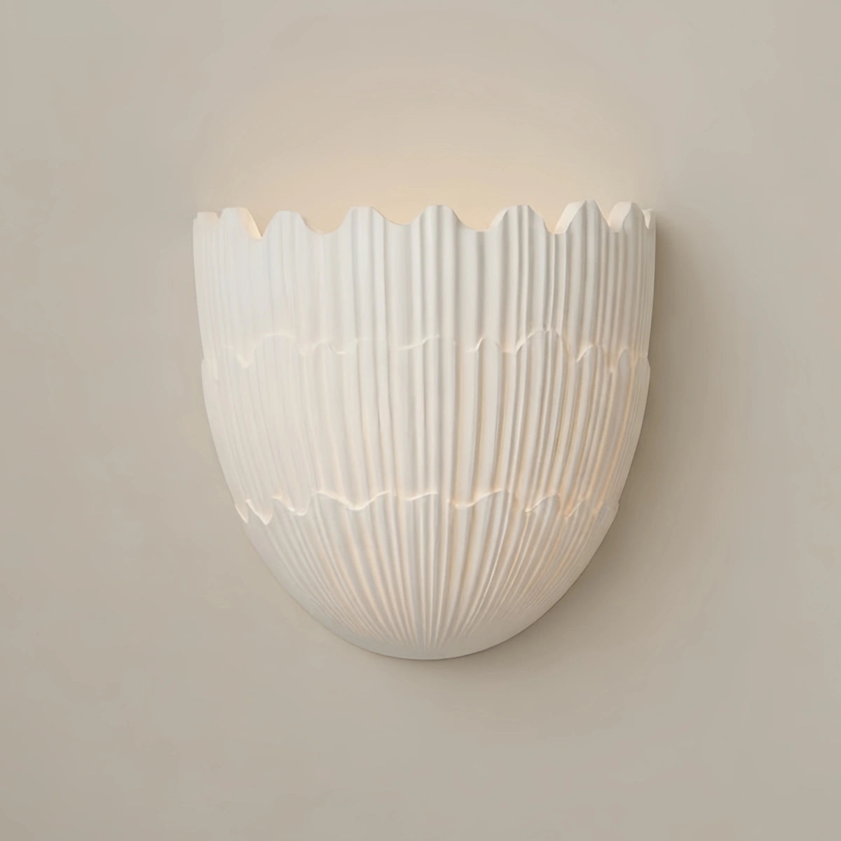 Lunara Modern Wall Lamp — Plaster White