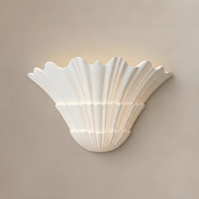 Lunara Modern Wall Lamp — Plaster White for Entryway
