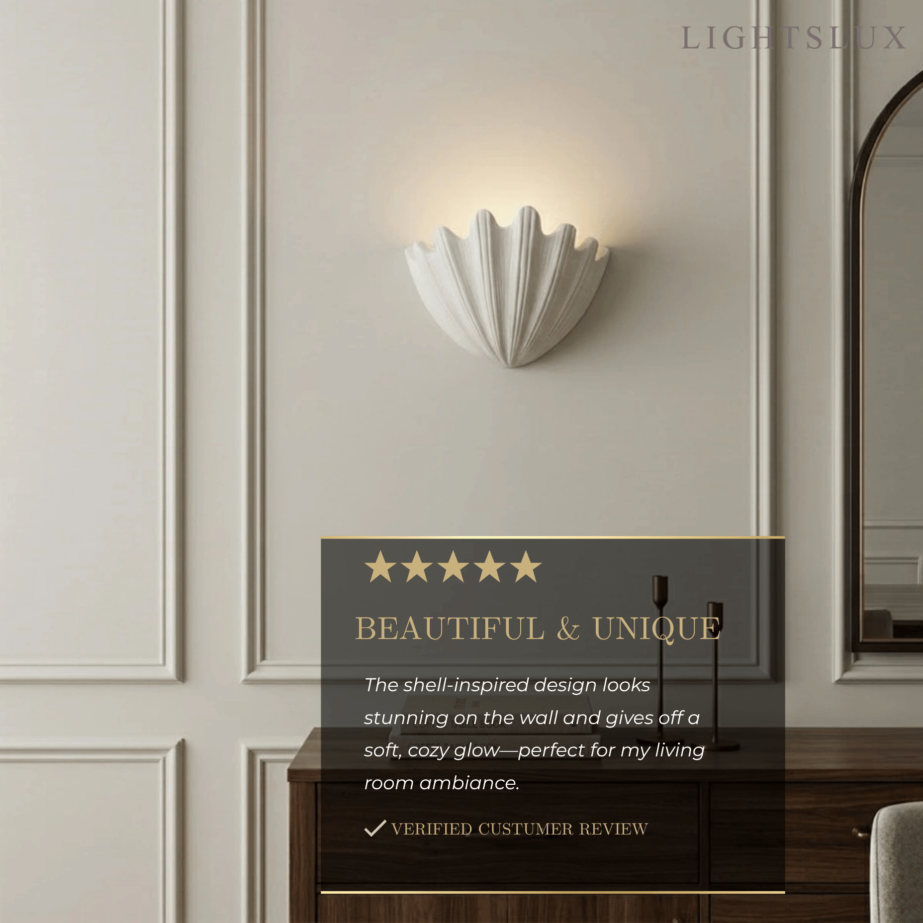Modern Wall Lamp — Plaster White