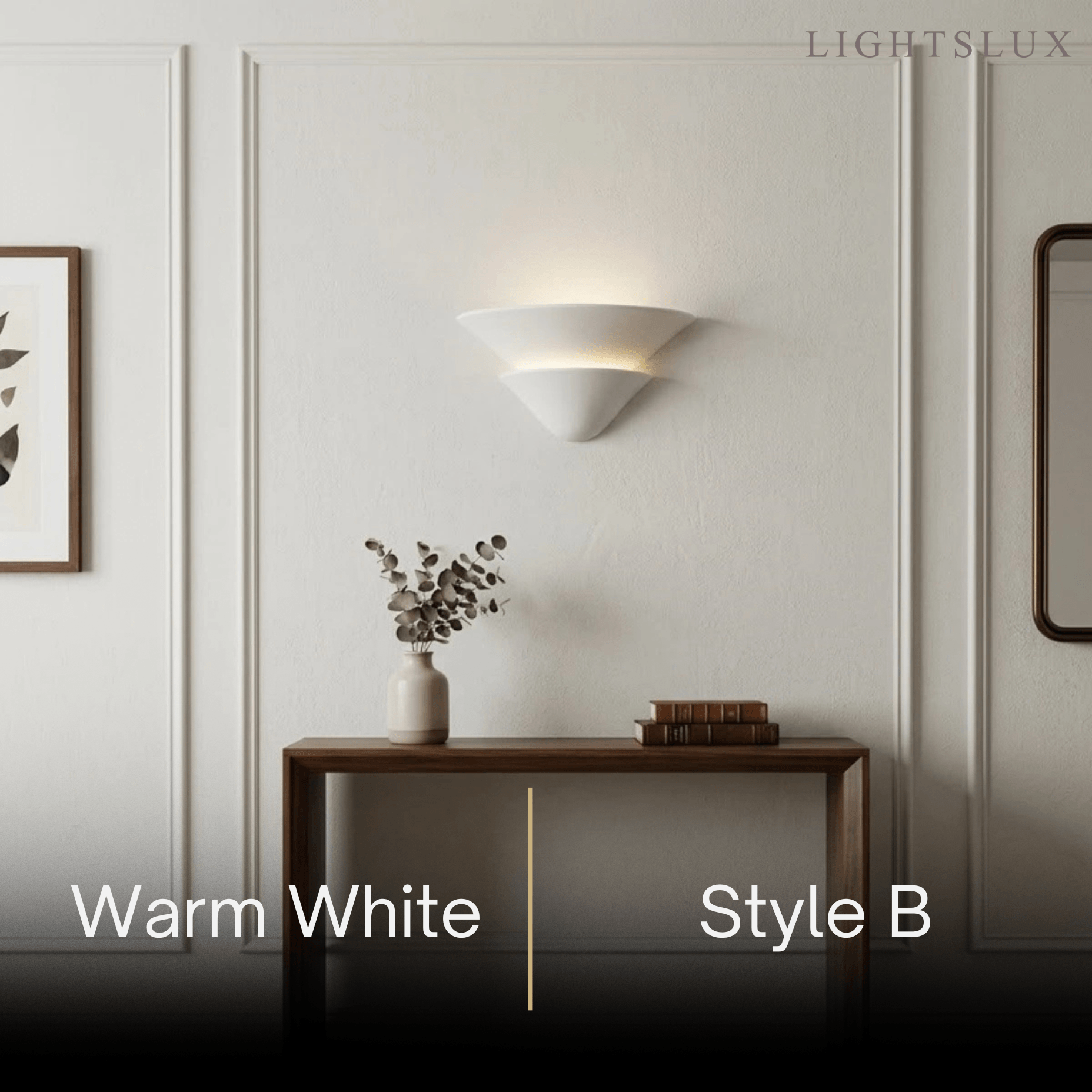 Modern Wall Lamp — Plaster White