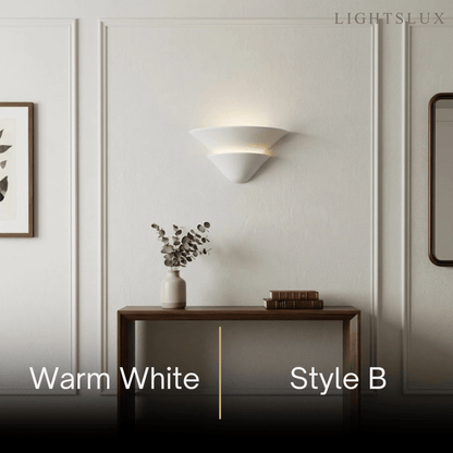 Modern Wall Lamp — Plaster White