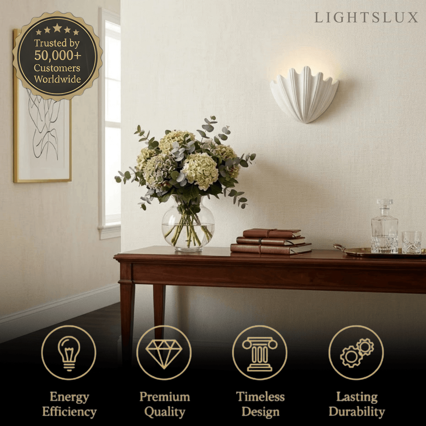 Modern Wall Lamp — Plaster White