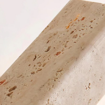 Lámpara de Pared Minimalista Strata - Travertino y Madera con Diseño Rotatorio de 180° para Dormitorio