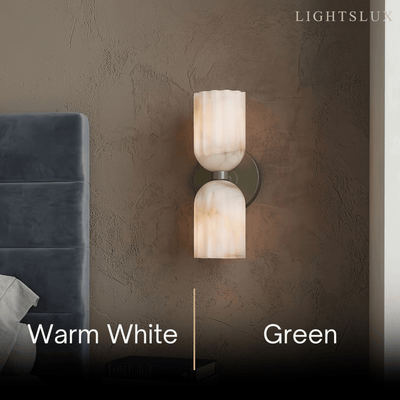 Minimalist Wall Lamp — Brass & Alabaster