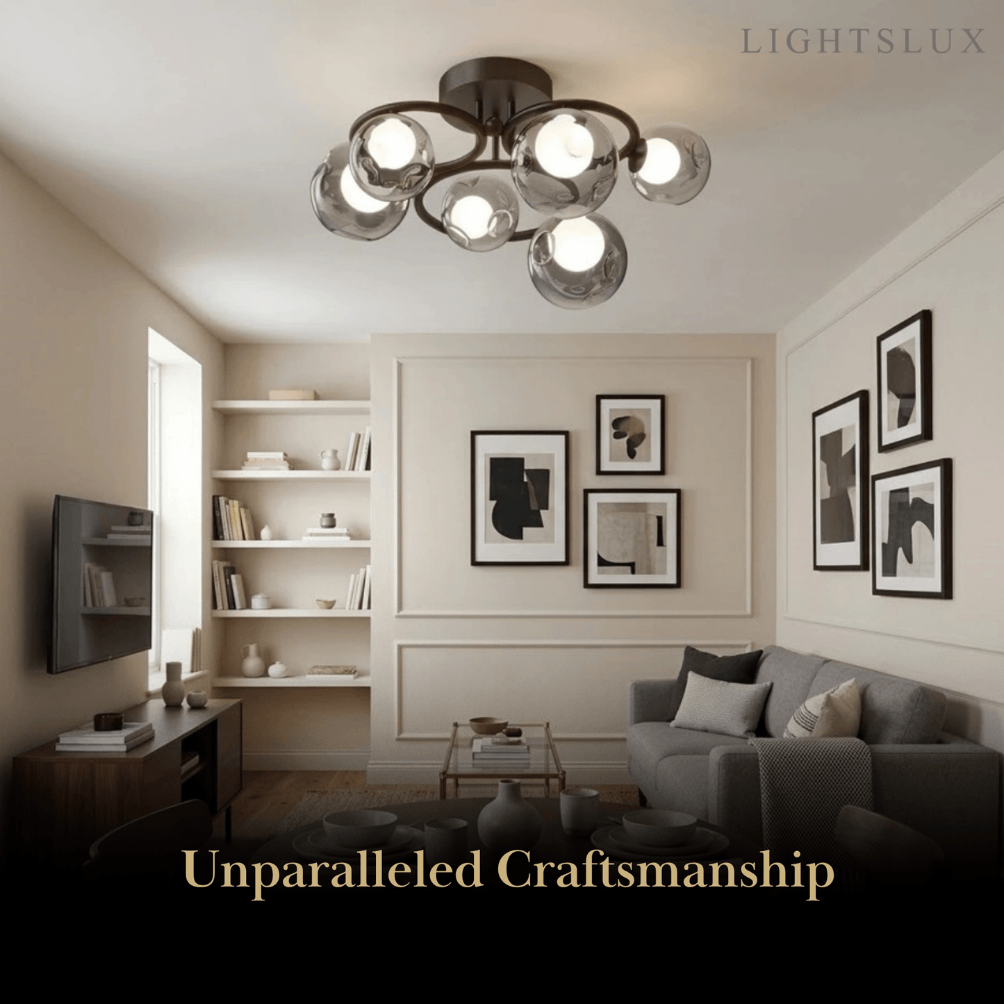 Stellar Modern Semi-Flush Ceiling Light 