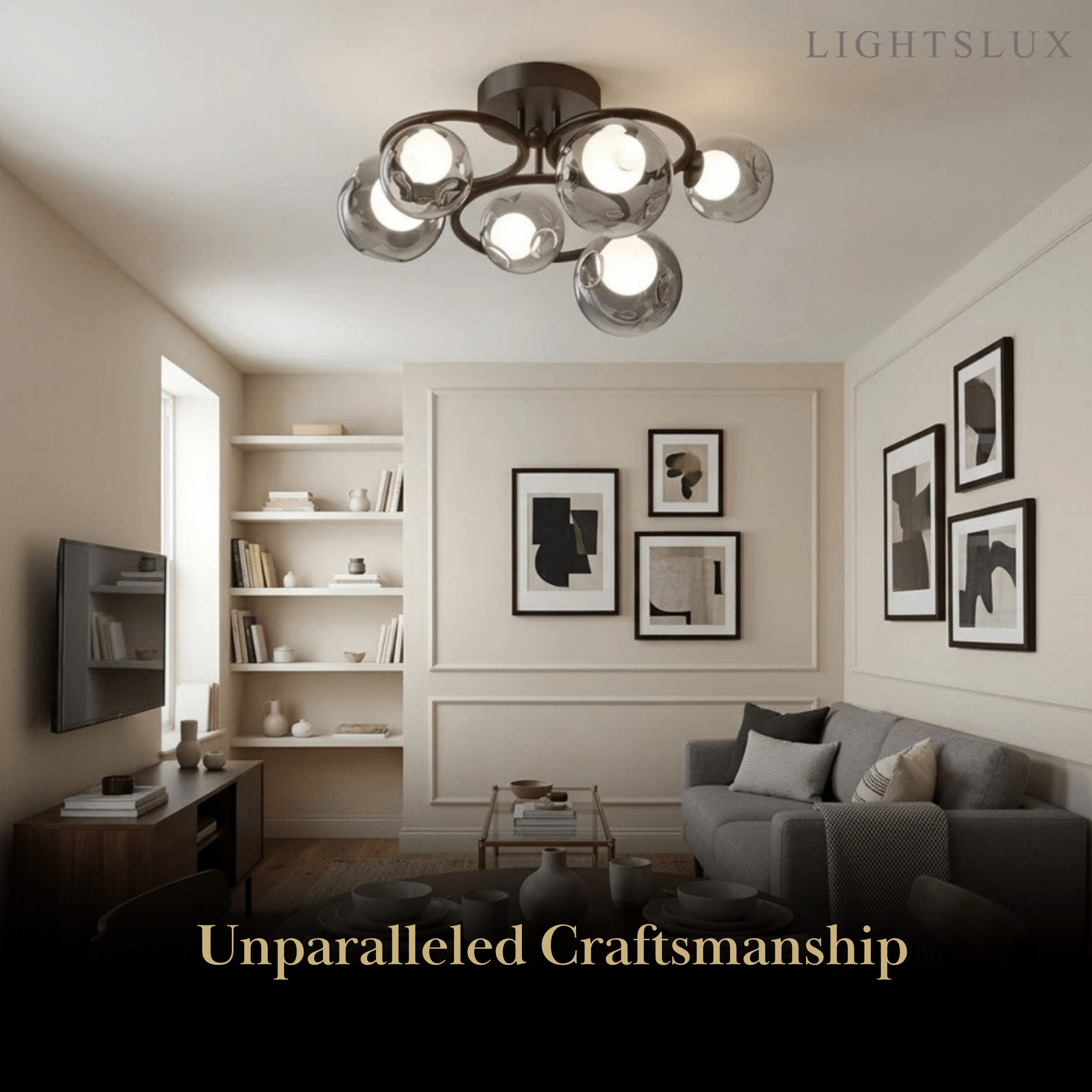 Stellar Modern Semi-Flush Ceiling Light 