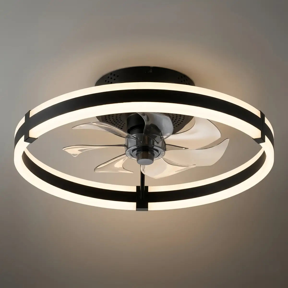 Vivara Modern Semi-Flush Ceiling Fan with Light