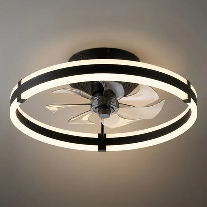 Vivara Modern Semi-Flush Ceiling Fan with Light