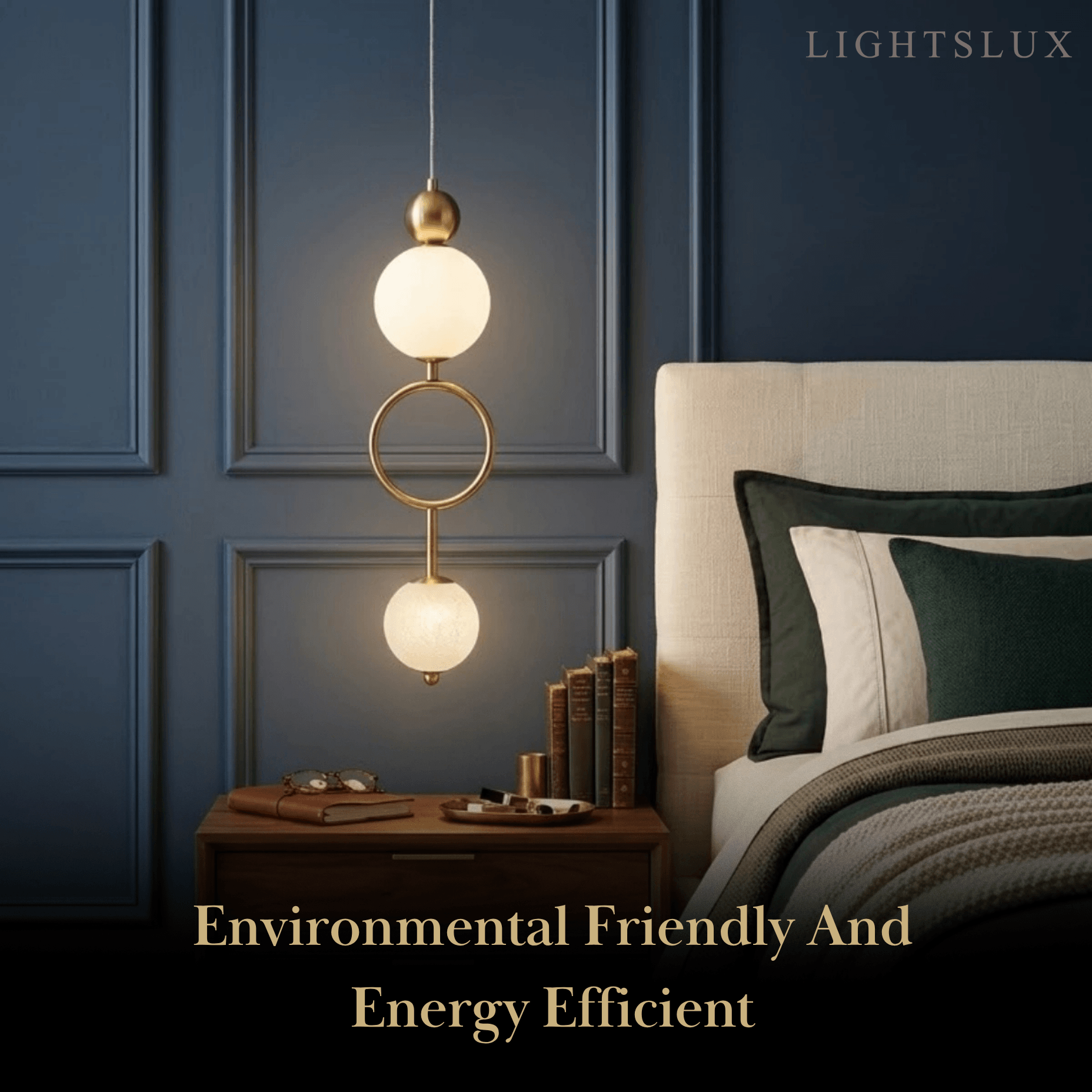 Minimalist Pendant Light — Iron & Glass Gold&White / Silver&White