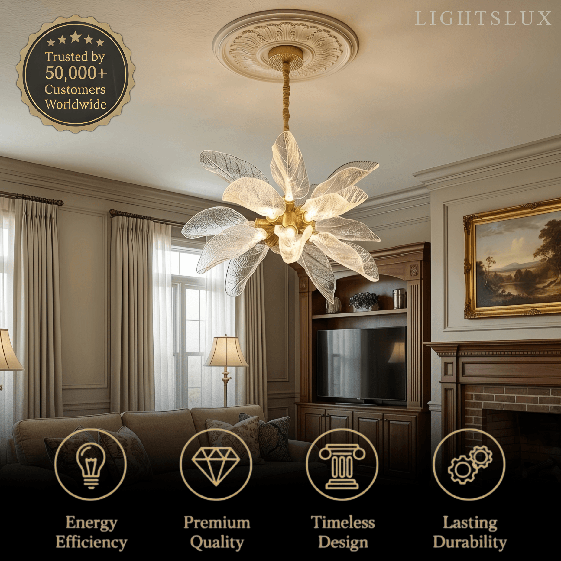 Velora Elegant Organic Chandelier 