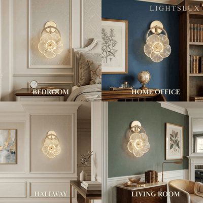 Modern Glass Flower Wall Lamp