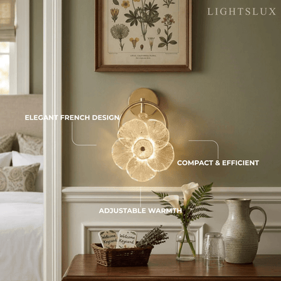 Modern Glass Flower Wall Lamp