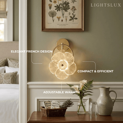 Modern Glass Flower Wall Lamp
