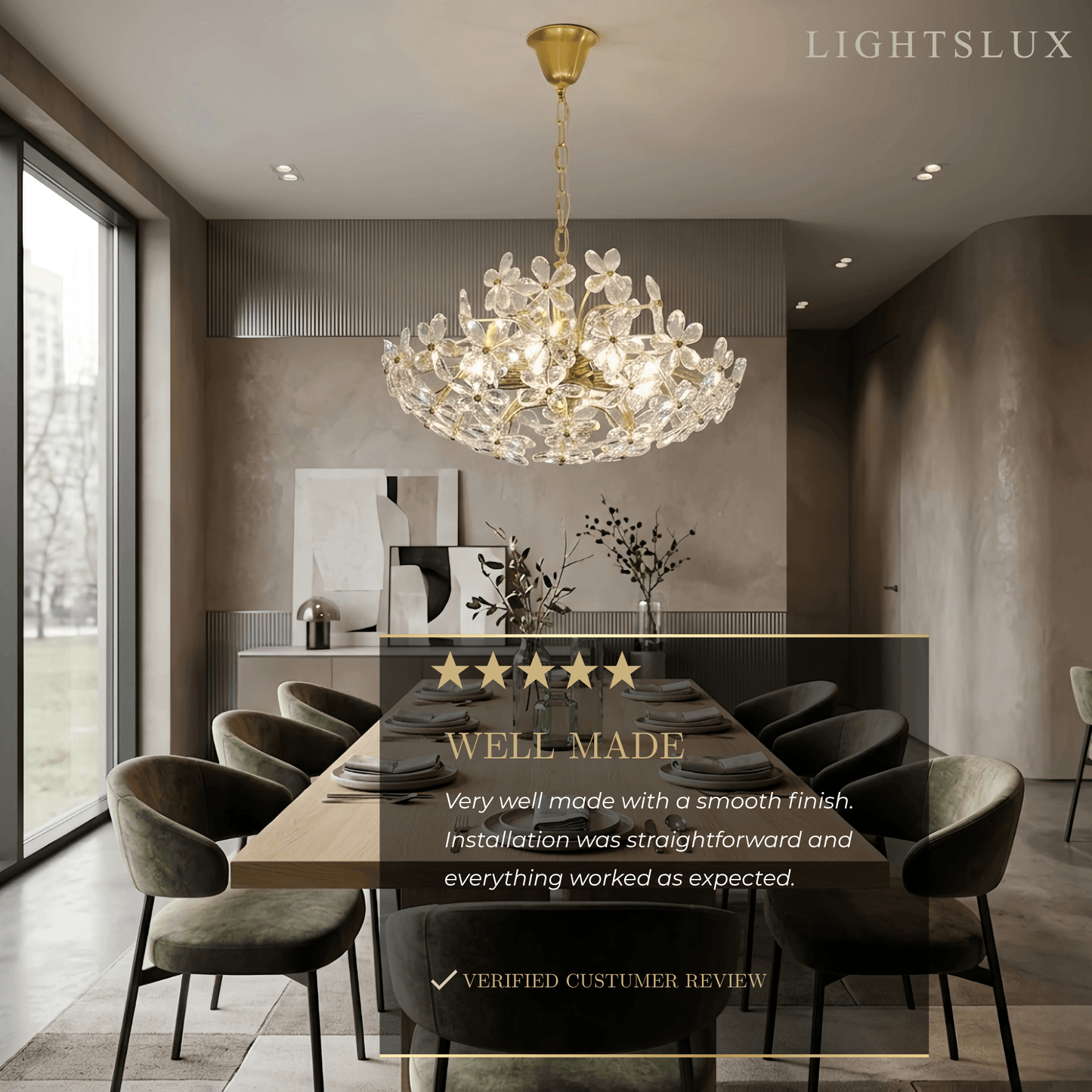 Velora Modern Crystal Pendant Light 
