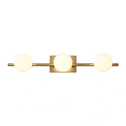 Modern Nordic Wall Lamp — Brass & Glass Milky White