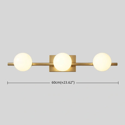 Modern Nordic Wall Lamp — Brass & Glass Milky White