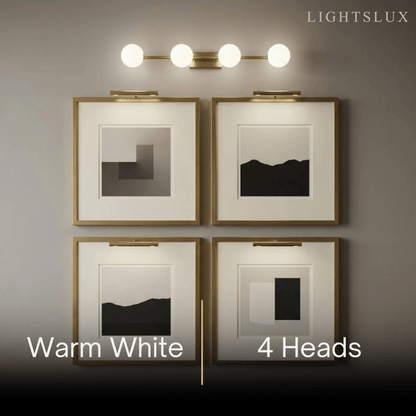 Modern Nordic Wall Lamp — Brass & Glass Milky White