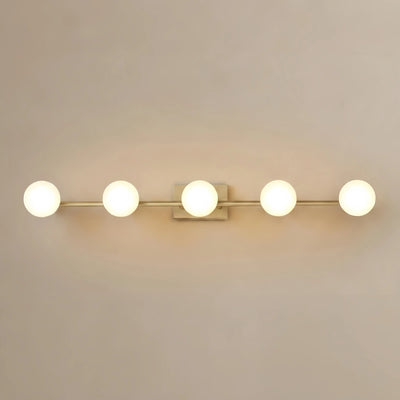 Velora Modern Nordic Wall Lamp — Brass & Glass Milky White for Bathroom