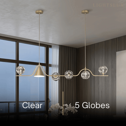 Modern Nordic Pendant Light — Brass & Glass Gold White