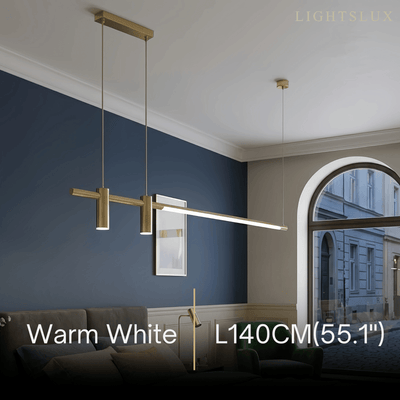 Modern Minimalist Pendant Light — Brass Gold