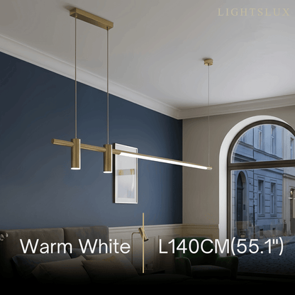 Modern Minimalist Pendant Light — Brass Gold