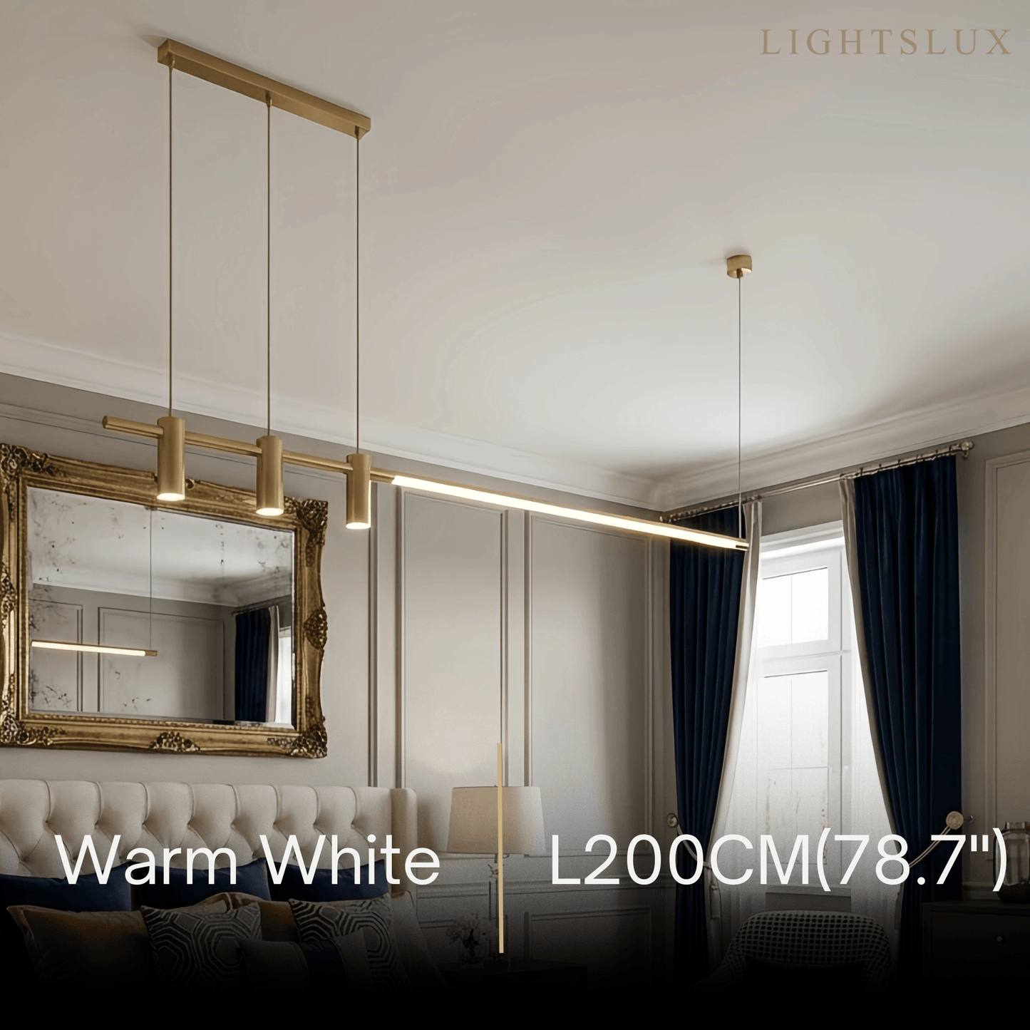 Modern Minimalist Pendant Light — Brass Gold