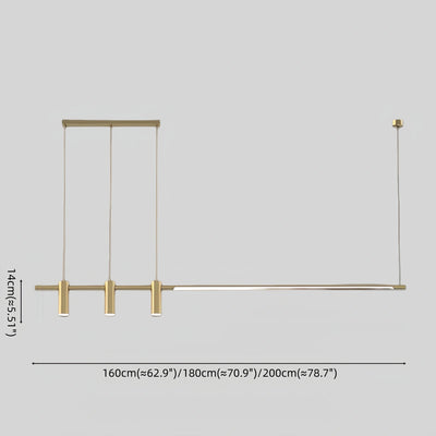 Modern Minimalist Pendant Light — Brass Gold