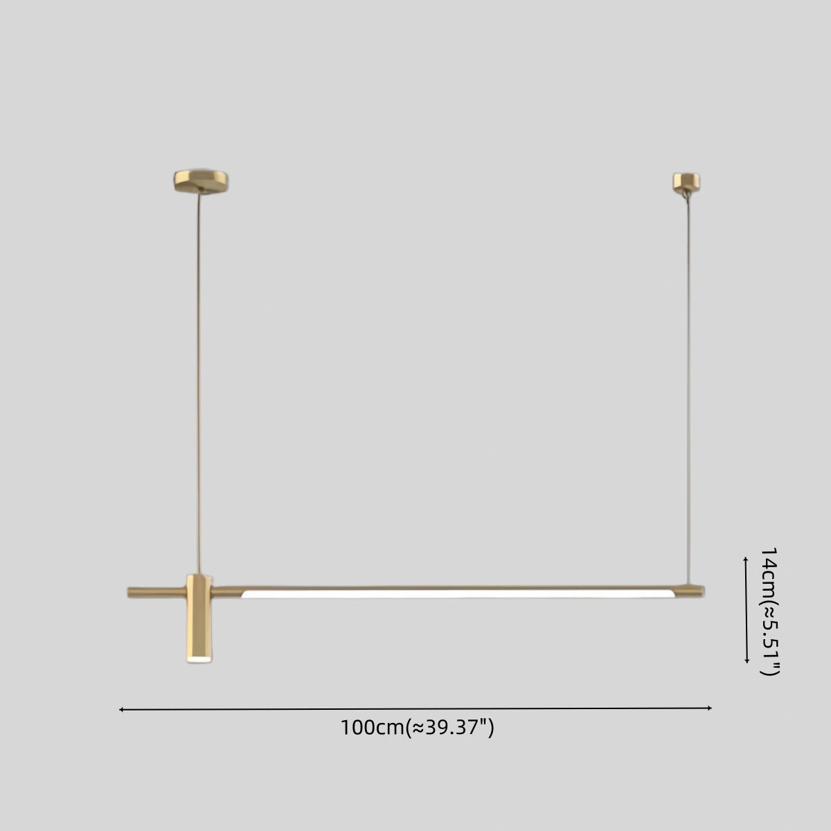 Modern Minimalist Pendant Light — Brass Gold
