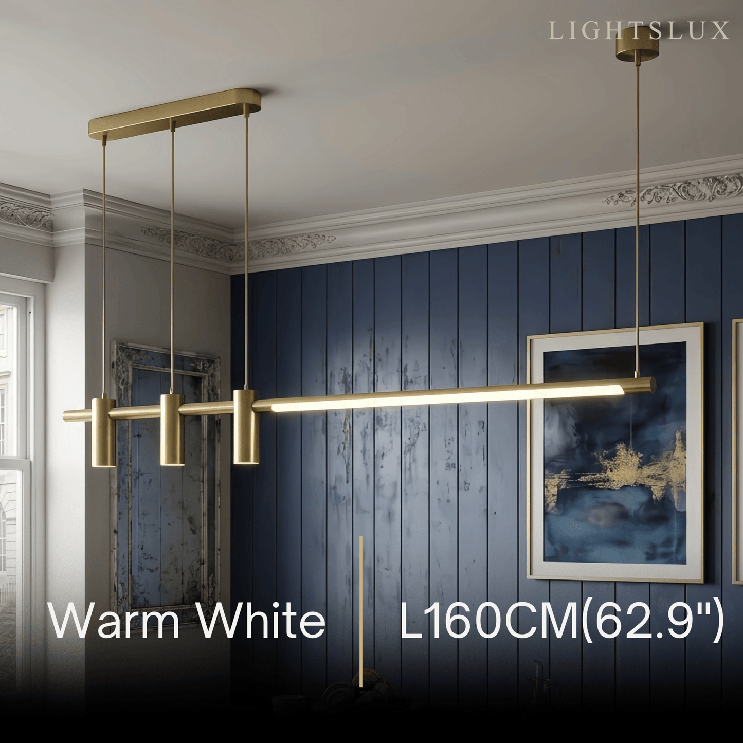 Modern Minimalist Pendant Light — Brass Gold