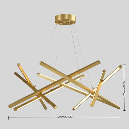 Minimalist Chandelier — Iron & Acrylic Black