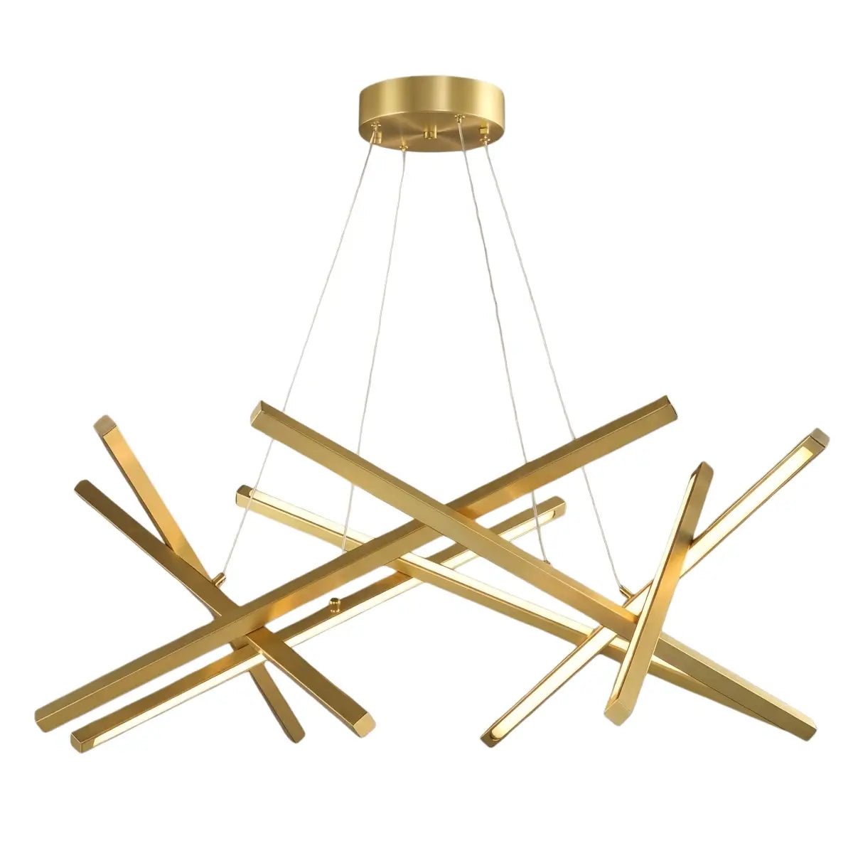 Minimalist Chandelier — Iron & Acrylic Black