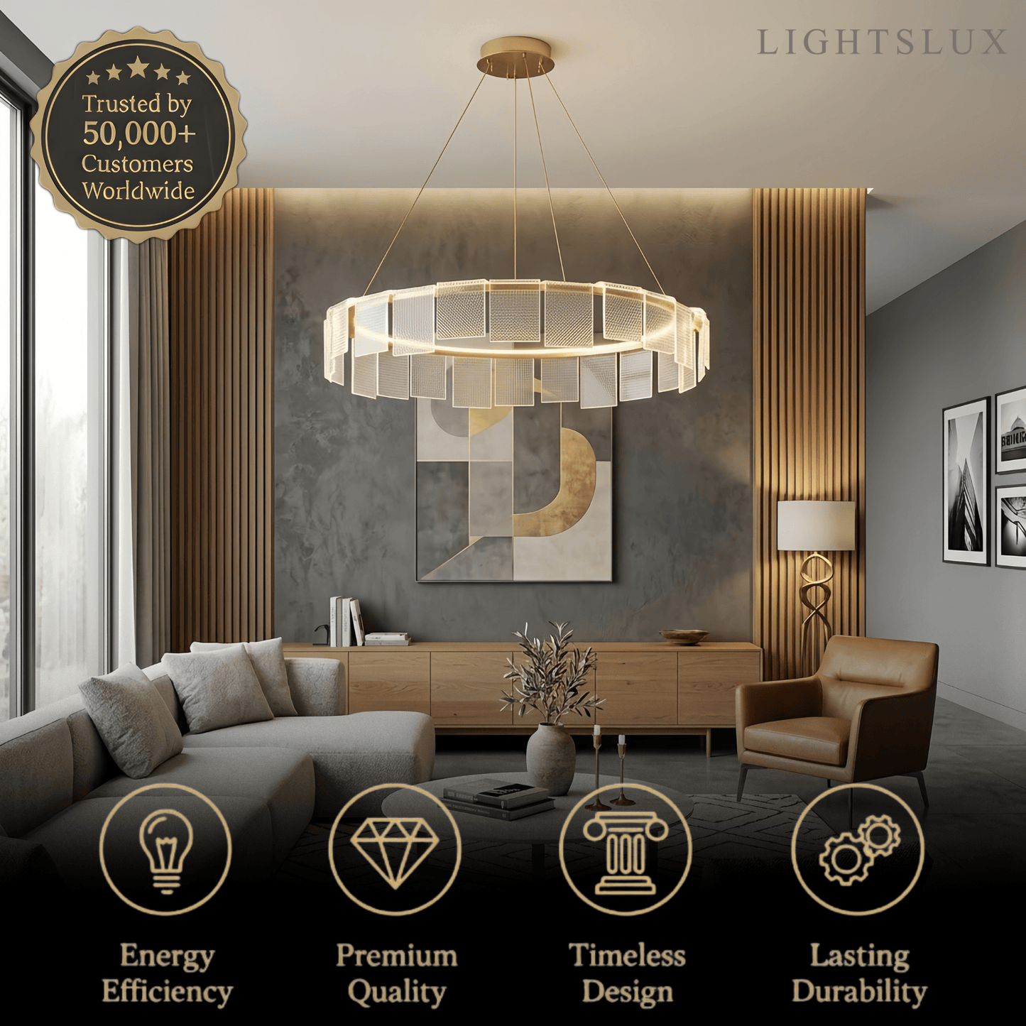 Velora Modern Circular Chandelier  