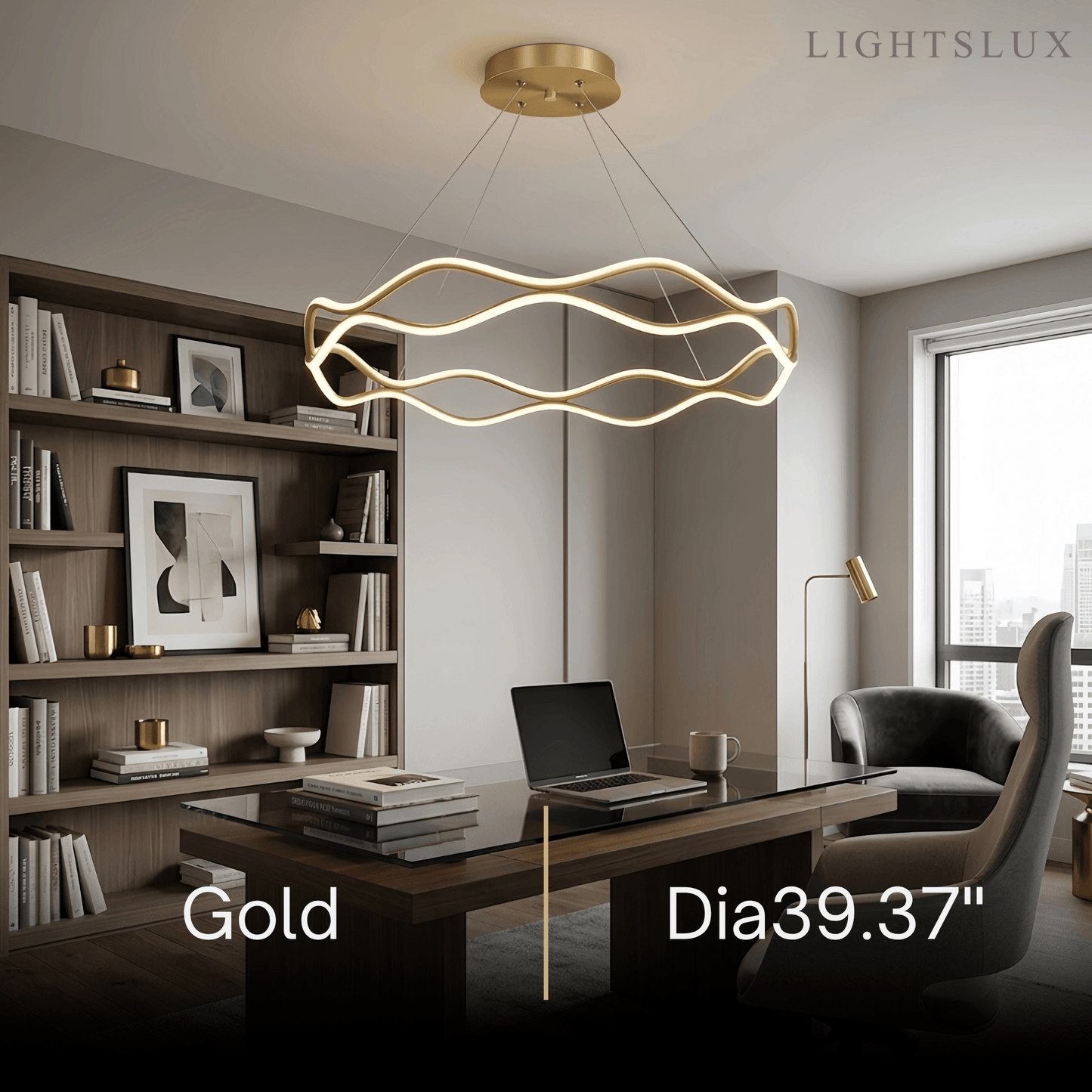 Arcato Modern Copper Chandelier 