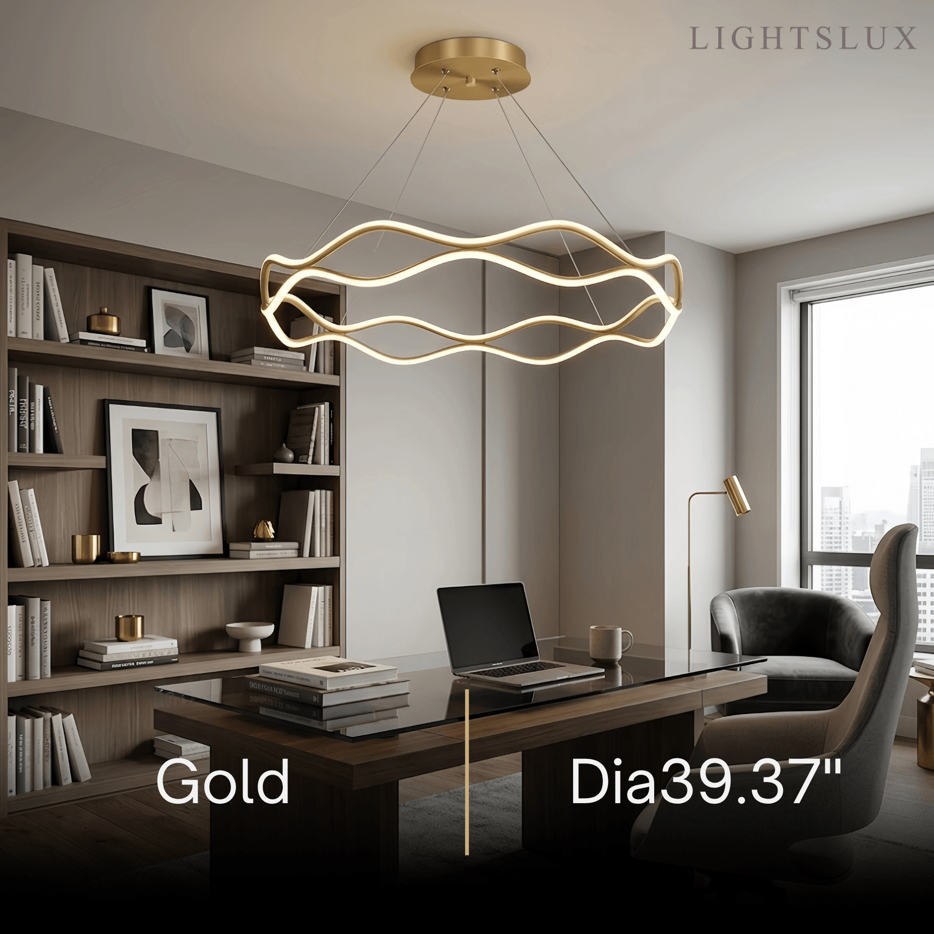 Arcato Modern Copper Chandelier 
