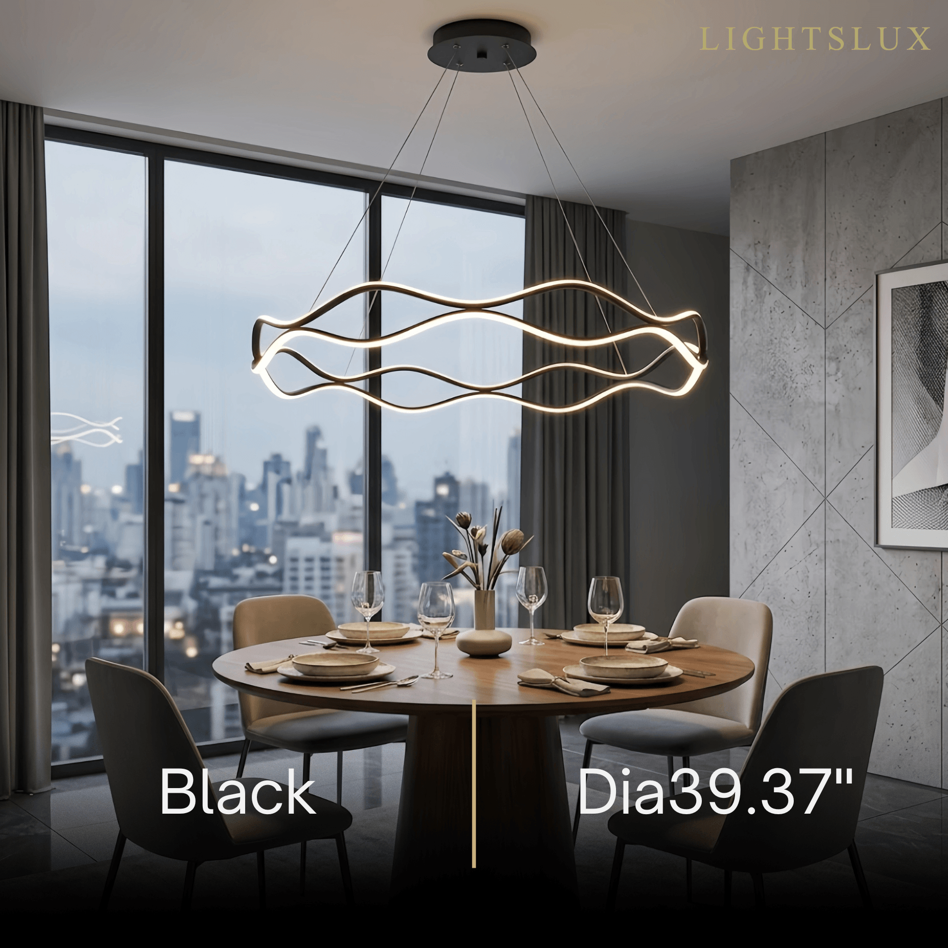 Arcato Modern Copper Chandelier 
