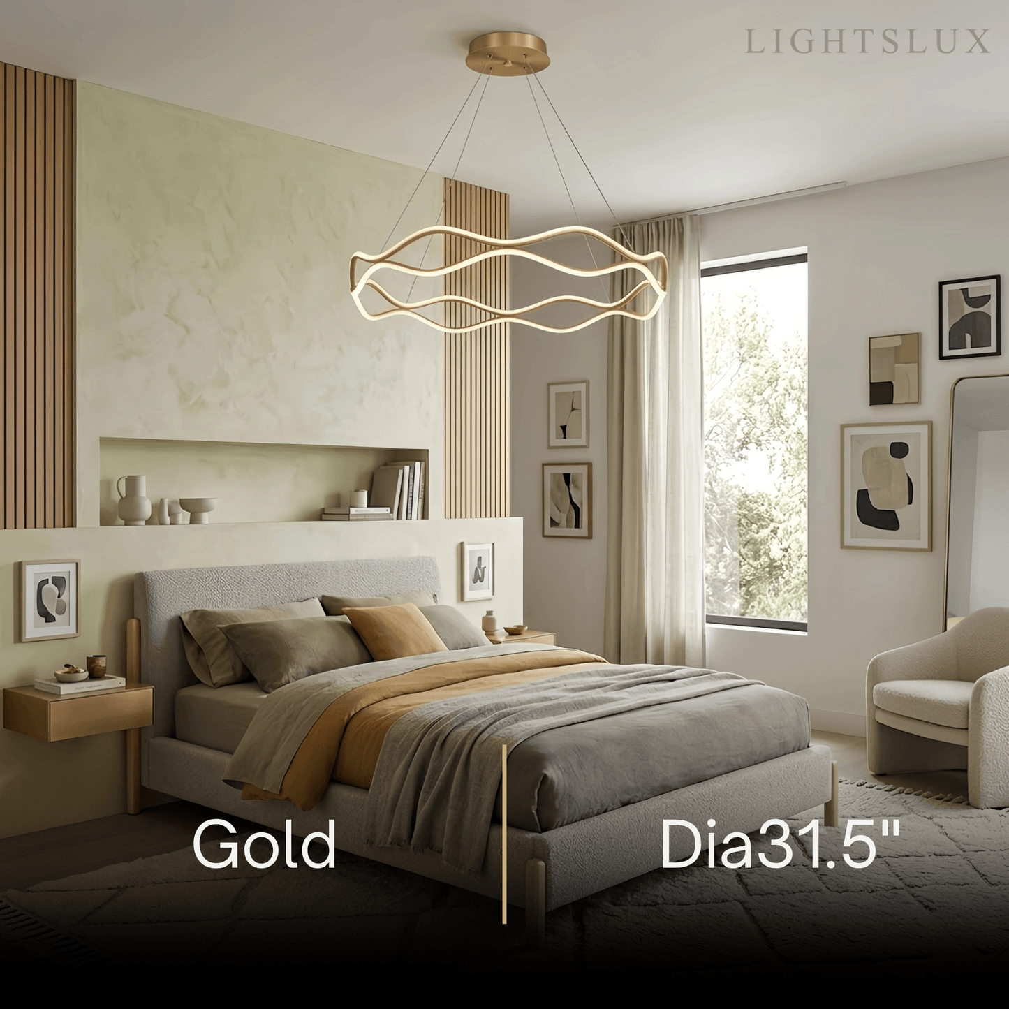 Arcato Modern Copper Chandelier 