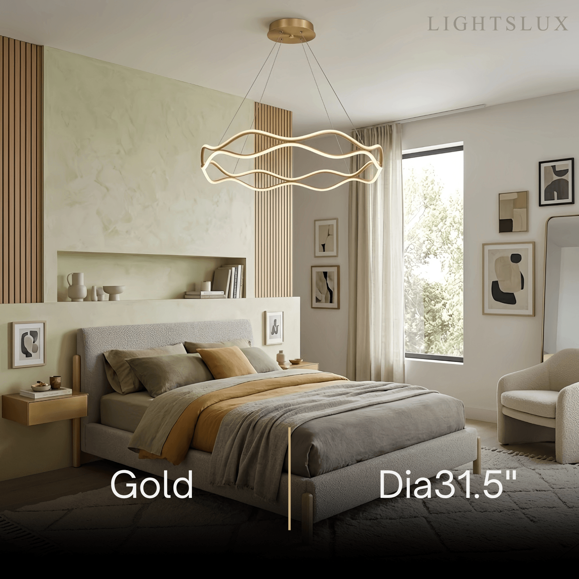 Arcato Modern Copper Chandelier 