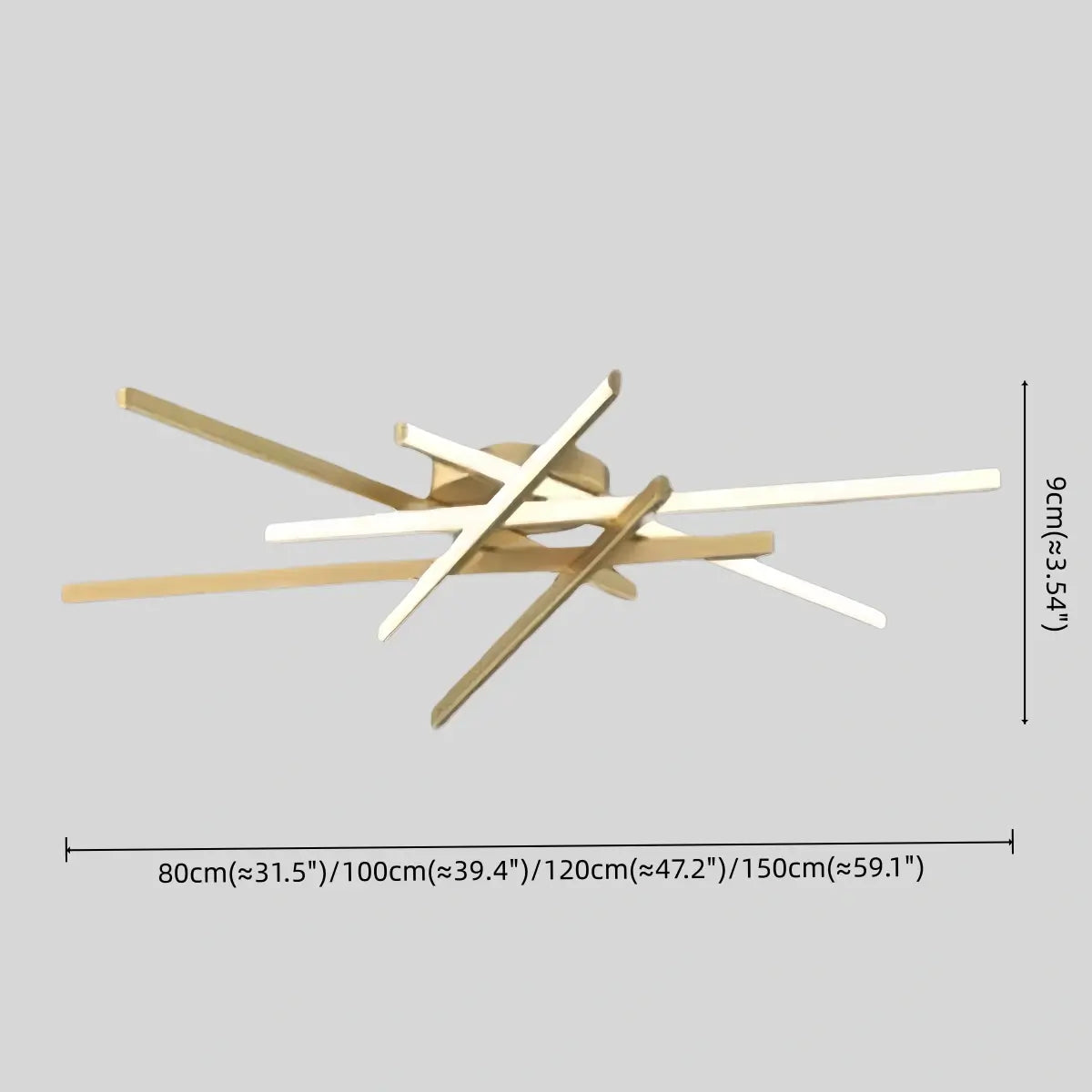 Modern Luxury Semi-Flush Mount Ceiling Light — Brass & Silicone Gold