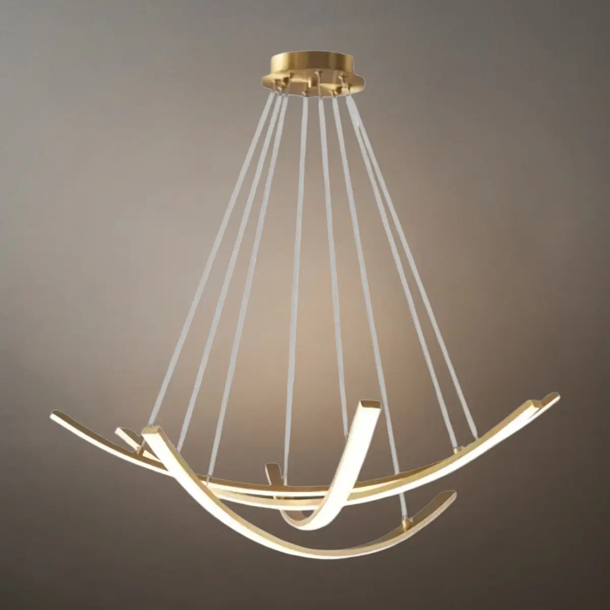 Modern Minimalist Chandelier — Brass Gold