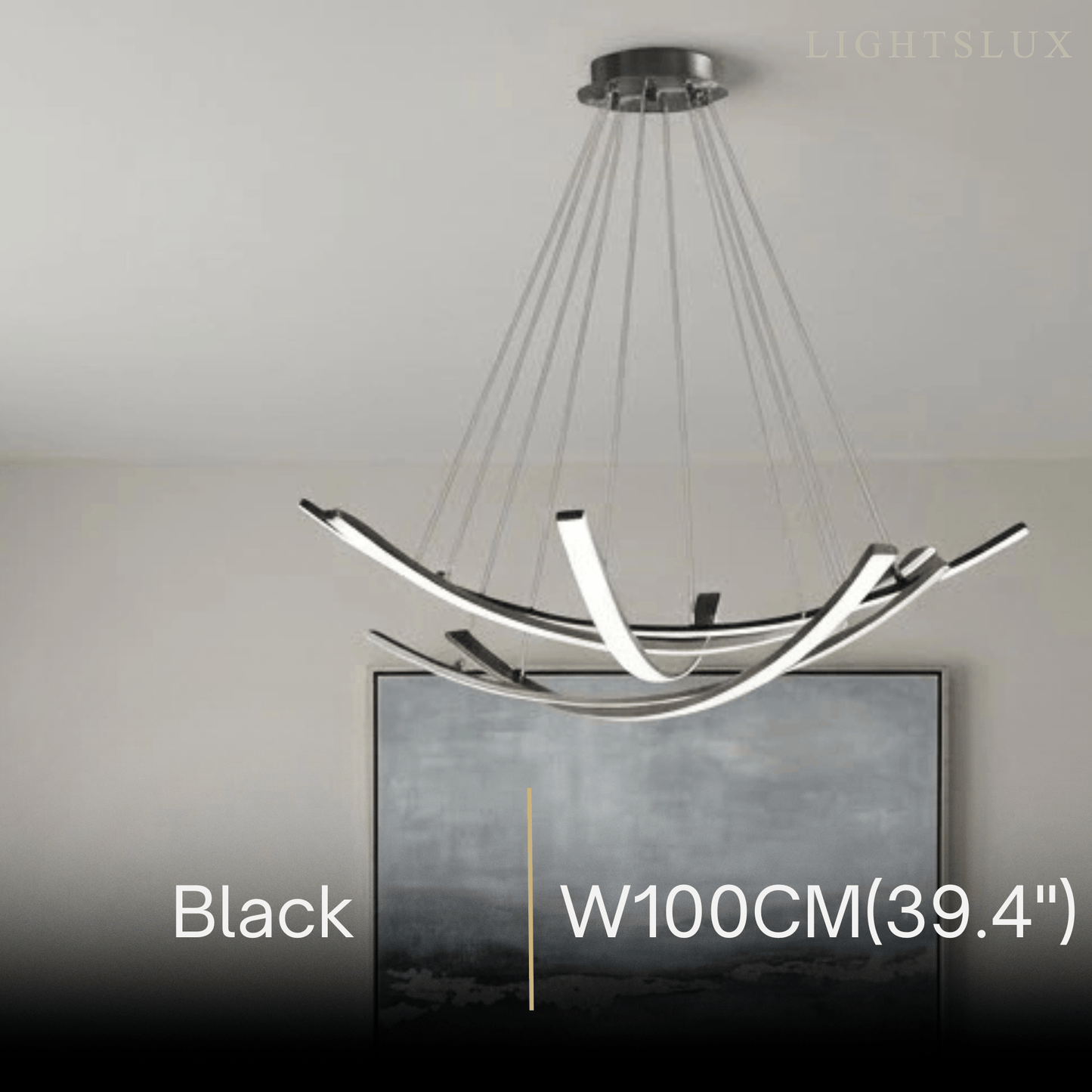 Modern Minimalist Chandelier — Brass Gold