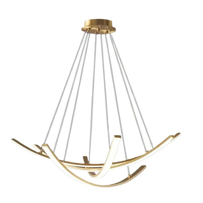 Modern Minimalist Chandelier — Brass Gold