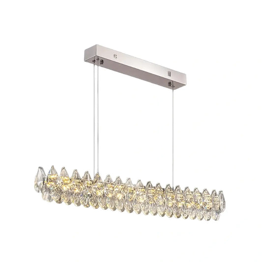 Modern Luxury Pendant Light — Carbon Steel & K9 Crystal Clear