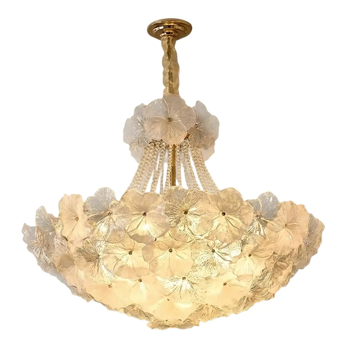 Elegant Crystal Chandelier -- Iron & Glass