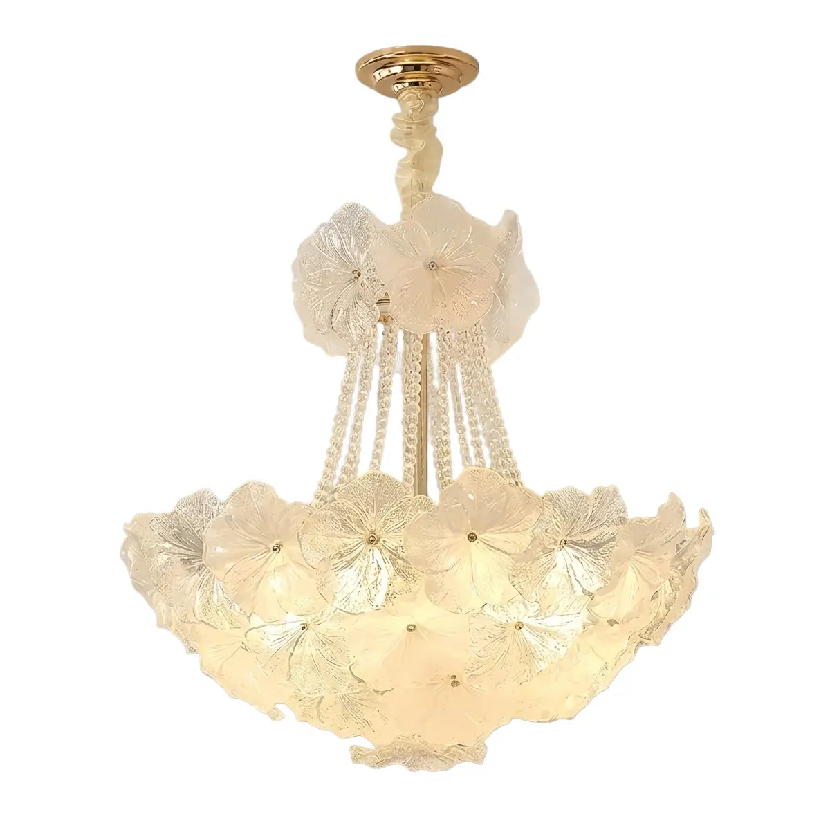 Elegant Crystal Chandelier -- Iron & Glass